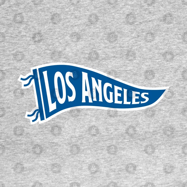 Los Angeles Pennant - White 2 by KFig21